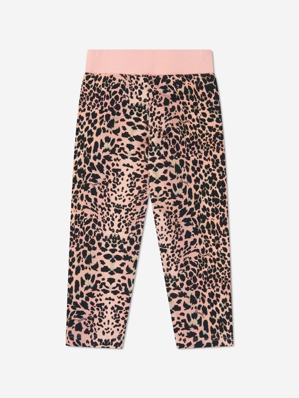 Roberto Cavalli Girls Cotton Leopard Print Leggings