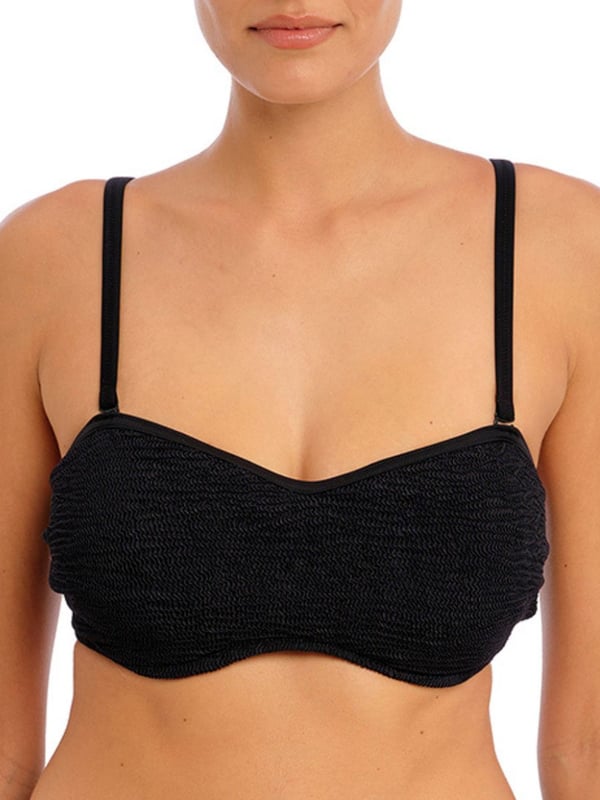 Ibiza Waves Underwired Bandeau Bikini Top. With detachable, adjustable straps that can be worn multiple ways. This product is recommended as hand wash only.