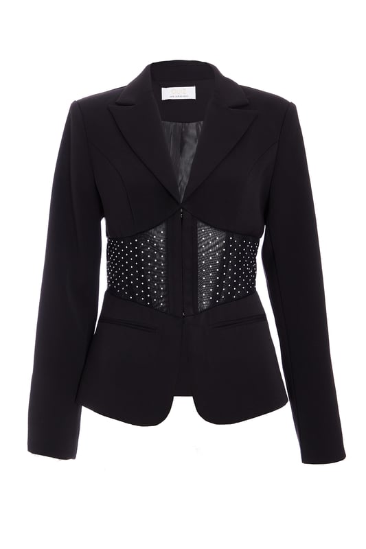- Tailored design - Diamante embellished - Corset detail - Fitted style - Model height: 5'8" - Model wears uk 8 / us 4 / eur 36 - Always check the care wash label - Cool hand wash with mild detergent