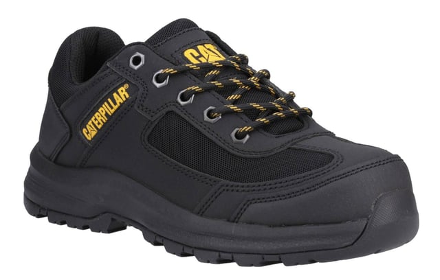 Caterpillar Elmore Sicherheitstrainer Herren Wir stellen den Elmore S1P vor, den ultimativen, leichten Sicherheitsschuh für jede Arbeitsumgebung. Diese sportlichen Schuhe sind auf Strapazierfähigkeit und Komfort ausgelegt und schützen Ihre Füße, ohne Kompromisse beim Stil einzugehen. - Obermaterial aus Textil - Schnürverschluss - gepolsterte Ferse und Knöchelkragen - energieabsorbierende Ferse - gepolstertes Fußbett - strapazierfähige Gummilaufsohle - Caterpillar-Branding