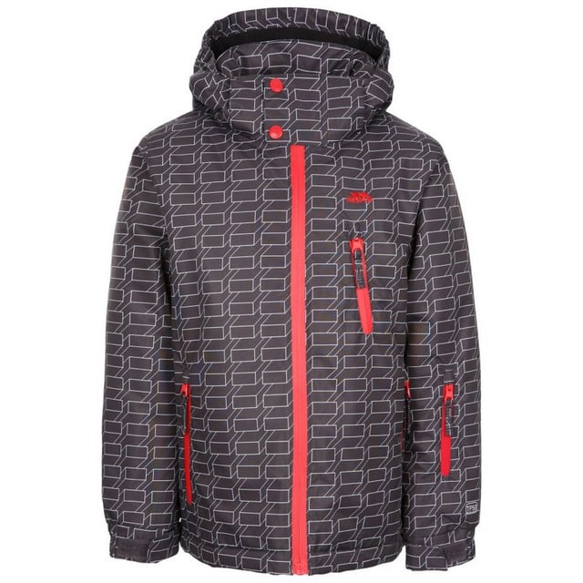 Trespass Boys TP50 Waterproof Ski Jacket Dark Grey