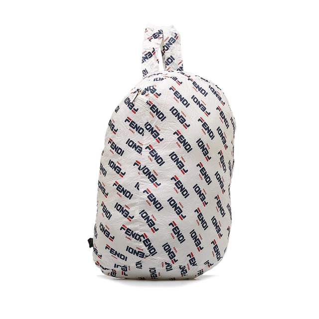 Vintage Fendi x Fila Mania Packable Backpack White