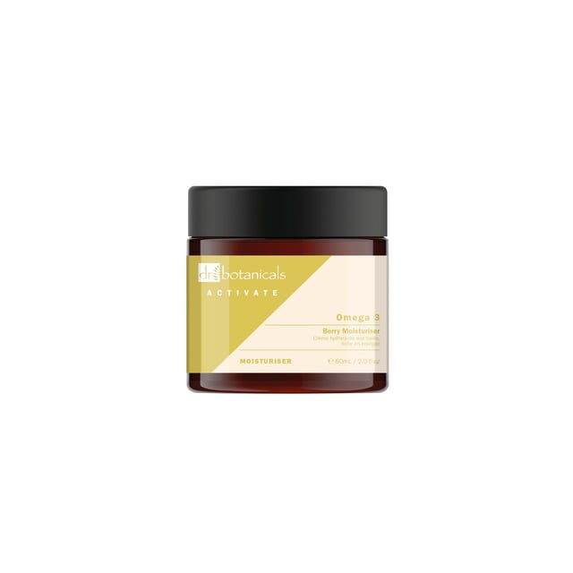 Dr Botanicals Activate Omega 3 Berry Moisturiser es un producto de belleza limpio que apuesta por ingredientes orgánicos y naturales. Con su mezcla de aceite de semilla de fresa y aceite de espino amarillo, esta fórmula tiene como objetivo hidratar y nutrir la piel, promoviendo un cutis sano y radiante.