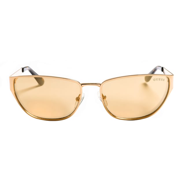 These women's glasses have a rectangular shape.
 The main material used in the manufacture of these glasses is metal.
 The temples of these glasses are made of metal, they include the Guess logo.
 100% UV Protection.
 Anti-reflective lenses.
 Includes certificates of authenticity and warranty.
 Measures: Lens height: 37 mm. Lens width: 57 mm. Bridge: 16 mm. Temples: 135 mm.
 Composition: Acetate
 Care:
Use a soft, clean microfiber cloth to clean your sunglasses. This type of cloth will not scratch the lenses.
 Avoid using abrasive cleaning products, detergents, alcohol or acetone, as they can damage the lenses and anti-reflective treatments.