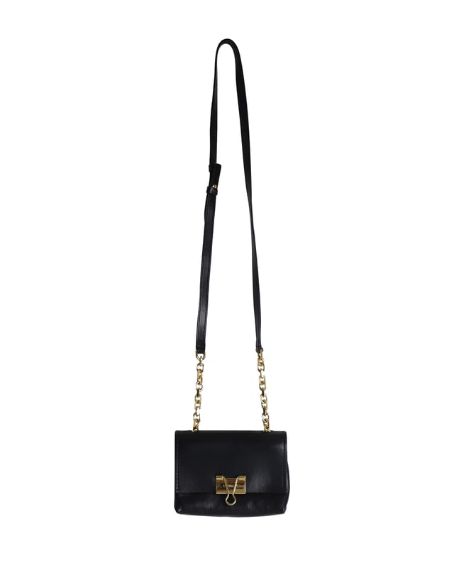 Off white black outlet binder clip bag