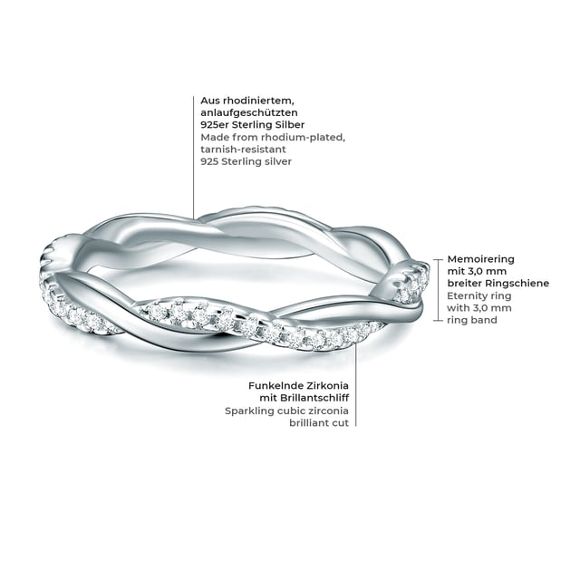 Tested the heart of her loved ones: The filigree engagement ring made of 925 sterling silver from the jewelry manufacturer 1934 sparkles sensually in the event of light and fits harmoniously into every style. Exactly sanded zirconia stones were incorporated on one of the winding ring rails, which shine with the eyes of the wearer. The radiance of the stones is deceptively real, so that her dream woman will like to proudly present this noble engagement ring to friends and family. After the wedding, the stylish accessory can be worn as a pretense ring and is a wonderful eye -catcher for any modern look. If you are looking for a loving surprise for Valentine's Day or the anniversary for the woman of your life, you are guaranteed to be a direct hit with this ring.
