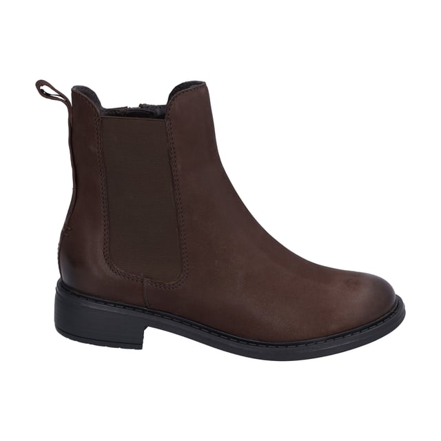 Herbst und Winter-Zeit ist Stiefeletten-Zeit. Genieße diese raue Zeit im Jahr mit unseren braunen Stiefeletten. Das langlebige Nubuk-Leder sorgt für einen Top-Tragekomfort. Der Gummizug ermöglicht einen guten Halt und einen problemlosen Einstieg in den Schuh. Die herausnehmbare Sohle kannst Du einfach wechseln und so Deine ganz eigenen Einlagen verwenden. Die AGO Fertigungsart garantiert Leichtigkeit und Langlebigkeit. Weite G ist für normale Füße optimal geeignet. Geh Deinen Weg mit Selena 19.