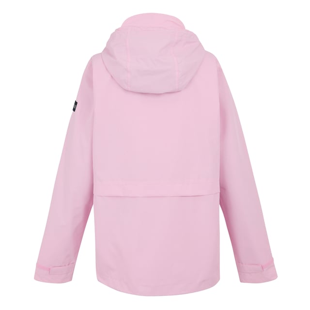 Material: Polyester: Polyester. Fodermaterial: 100% Polyester. Tyg: Peachad, återvunnen. Foder: Taffeta. Design: Logotyp, slät. 110 g/m². Tygteknik: Andningsbart, slitstark vattenavvisande finish, Isotex 10000, vattentätt, vindtätt. Manschett: Justerbar, flik med tryckknapp. Halsringning: Huva. Ärmtyp: Långärmad. Tejpade sömmar. Funktioner i huva: Justerbar, dragsko, påväxt på huva. Fickor: 1 säkerhetsficka, invändig, 2 fickor med tryckknappar. Fästanordning: Hel dragkedja. 10000g/m²,/24 timmar. Nedtill: Dragsko. 8 UK: 32 tum. 10 UK: 34 tum. 12 UK: 36 tum. 14 UK: 38 tum. 20 UK: 45 tum 22 UK: 48 tum 24 UK: 50 tum 26 UK: 52 tum 18 UK: 43 tum 16 UK: 40 tum
