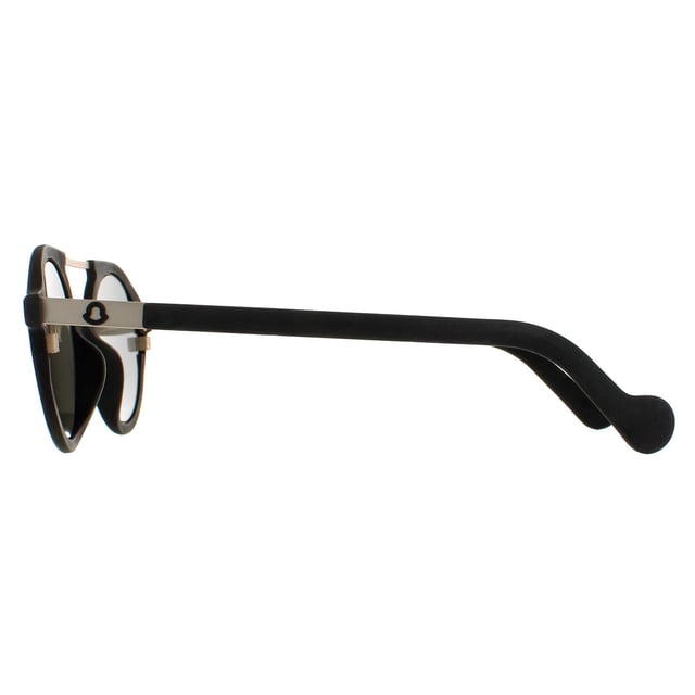 Moncler Round Unisex Rubber Black Silver Mirror  ML0083  Sunglasses are a modern style crafted from lightweight metal. These feature a perfectly round lense encased in a thick acetate frame and a tidy double bridge. The Moncler logo embellishes the temples.