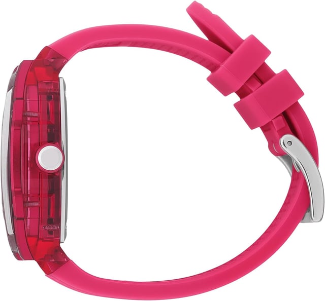 This Ice Watch Ice Boliday - Flashy Pink Analogue Watch for Women is the perfect timepiece to wear or to gift. It's Pink  Tonneau case combined with the comfortable Pink Silicone watch band will ensure you enjoy this stunning timepiece without any compromise. Operated by a high quality Quartz movement and water resistant to 5 bars, your watch will keep ticking. Dare to be colorful with the ICE boliday - Flashy pink plastic. This watch is the embodiment of fun and daring, with its bright pink color immediately brightening up everyday life. This Analogue watch has a  function: Luminous Hands and Luminous Numbers High quality 19 cm length and 19 mm width Pink Silicone strap with a Buckle Case measurement: 36 X 47 mm,case thickness: 12 mm, case colour: Pink and dial colour: Pink