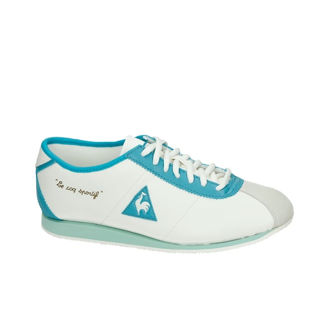 Le Coq Sportif Malchmallow Lace-Up White Leed de cuero para mujeres 1711432