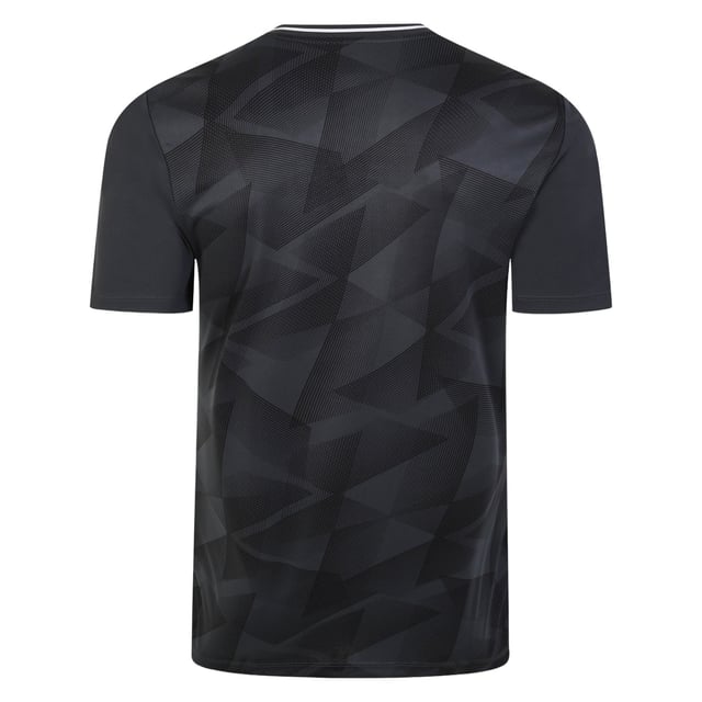100% Polyester. Fabric: Performance. Design: Graphic Print, Logo, Strike. Neckline: Contrast Stripe, Crew Neck, Interlock, Ribbed. Sleeve-Type: Set-in, Short-Sleeved. Fabric Technology: Breathable, Lightweight.