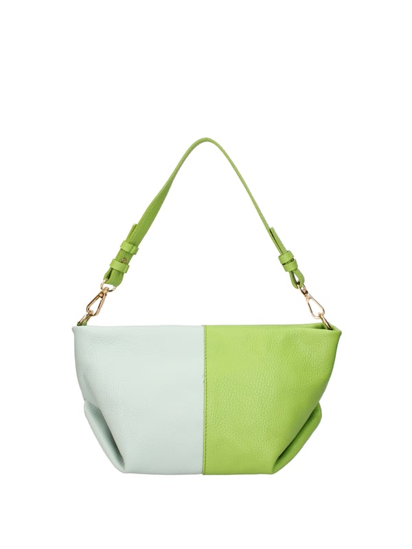 Bolso de hombro para mujeres. El cierre es con zip. Los bolsillos internos son uno con zip y uno abierto. Los bolsillos externos están ausentes. La correa del hombro es ajustable y extraíble en cuero. El mango es extraíble en cuero. Los compartimentos internos son uno. El material externo es una verdadera piel en dólares. Está alineado internamente en 70% de tela de algodón: 30% de poliéster. Medidas: 30x15x12 cm. Hecho en Italia