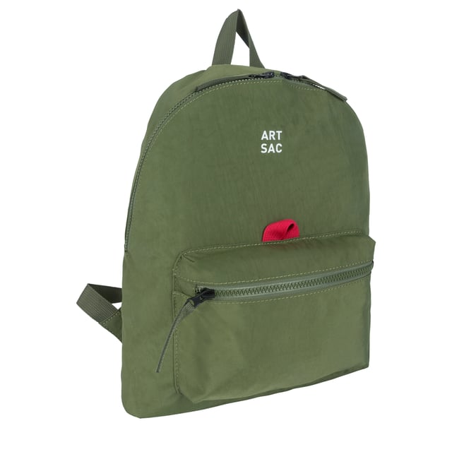 Our medium-sized backpack made in our Contore nylon fabric. This lightweight backpack has plenty of internal space as well as an external front single pocket and internal laptop sleeve (fits 13 inch Macbook Pro) for you to organise all your essentials. It's stylish design is discreet and adaptable enough to style with any outfit. The perfect bag for your every day commute or casual day-trip. Features: , Water Resistant, 13 inch padded laptop sleeve, Zip top opening to main compartment, Single front zip pocket with webbing loops, Internal zip pocket for smaller valuables, 2 Internal mobile phone slip pockets - Fits normal and plus size smart phones, 3 Internal pen slip pockets, ARTSAC seal of approval rubberised patch logo, Ergonomic contoured back panel, Adjustable padded backpack straps, Top grab handle, Medium model Style Ref: 52007 KHAKI