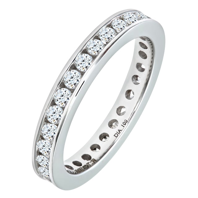 9K (375) White Gold: 1.1gr; # Diamond: 1ct