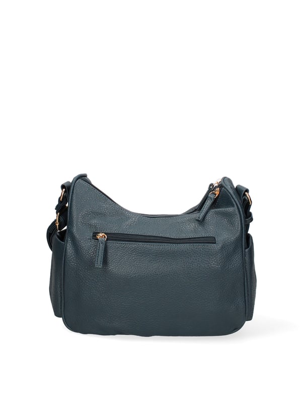 Crossbodytas voor dames met ritssluiting. één met ritssluiting en twee open binnenzakken. één voorkant met ritssluiting, één achterkant met ritssluiting en twee open zijvakken met externe vakken. verstelbaar in eco-lederen schouderband. ontbrekend handvat. twee binnenvakken. extern materiaal. gevoerd met polyester binnenkant. Afmetingen: 28x24x11 cm. Modeproduct