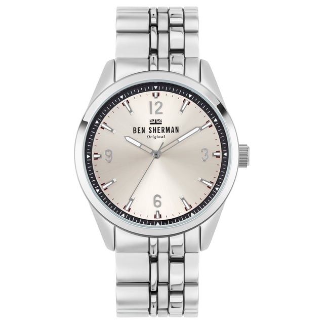 BEN SHERMAN WB057USM Uhr Mann Quarz• Material: Edelstahl• Glas: Mineral• Armband: Edelstahl• Farbe: Grau• Wasserbeständigkeit: 0 m (0 ATM)• Gehäusegröße: 43 mm