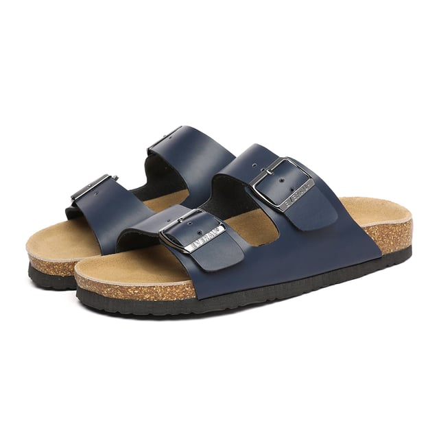 Toss your beach bag over your shoulder and slide into our Mallard Slides for all-day comfort. With their double straps, your feet will stay happy from sunrise to sunset. Plus, these shoes come packed with extra comfort and safety features, including adjustable buckle straps, a cushioned cork sole, and a waffle-like pattern for enhanced grip on wet surfaces.

Product No. EAU5001

Description: - Leather Upper - Cowhide Midsole - EVA Sole