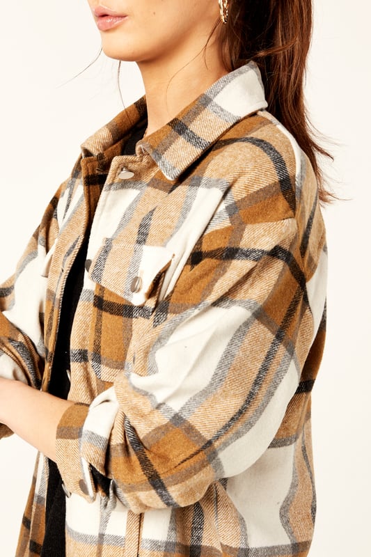 It's time to welcome the shacket into your wardrobe. Gini London is the all-purpose lightweight layer that'll solve all those pesky wardrobe problems in a cinch. Check print will give fresh buttoned up look  as a shirt and also can be effortlessly cool undone as a jacket. Girls get ready to exude a seriously cool fashion-girl look that is so right now.