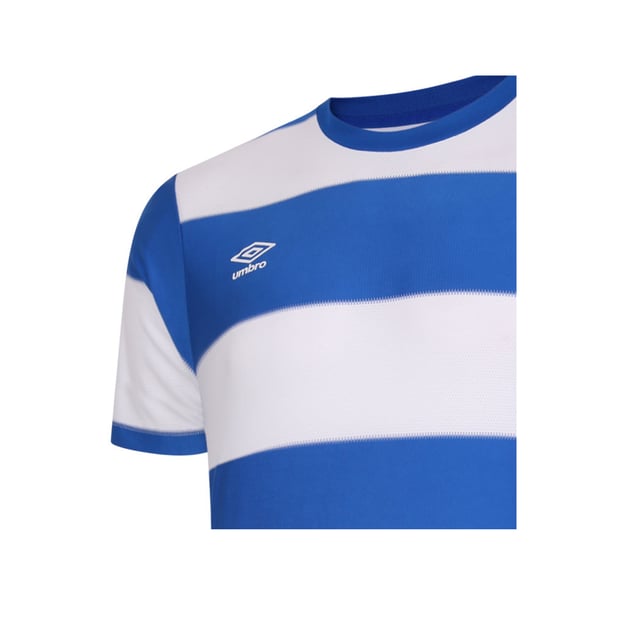 100% Polyester. Fabric: Jacquard. Design: Contrast Stripe, Logo. Neckline: Crew Neck, Ribbed. Sleeve-Type: Short-Sleeved.