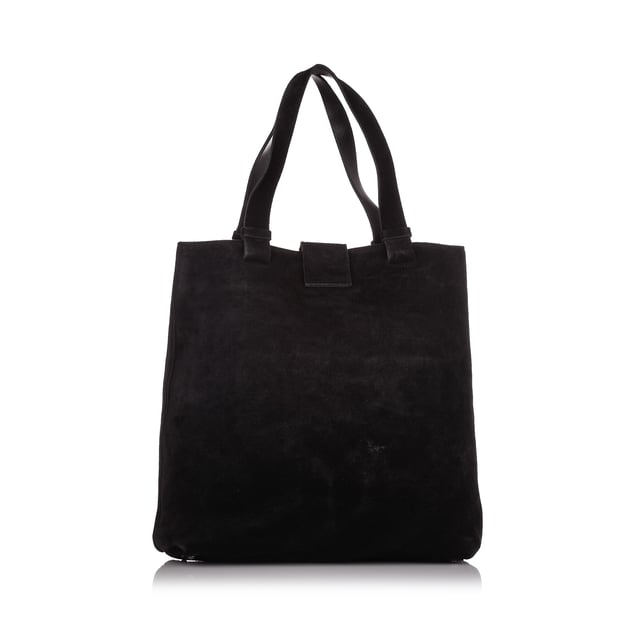 VINTAGE. RRP AS NEW. This tote bag features a velvet body, an exterior front slip pocket, flat leather handles, a top strap with twist lock closure, and an interior slip pocket.Exterior back is discolored and stained. Exterior bottom is discolored and stained. Exterior corners is discolored and peeling. Exterior front is discolored and stained. Exterior handle is out of shape.

Dimensions:
Length 36cm
Width 35cm
Depth 10cm
Hand Drop 19cm

Original Accessories: This item has no other original accessories.

Serial Number: 101303 204991
Color: Black
Material: Fabric x Velvet x Leather x Calf
Country of Origin: Italy
Boutique Reference: SSU165311K1342


Product Rating: GoodCondition

Certificate of Authenticity is available upon request with no extra fee required. Please contact our customer service team.