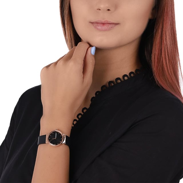 Skagen freja watch 2025 black