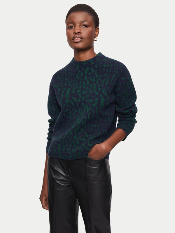 Snow leopard cheap knit jumper