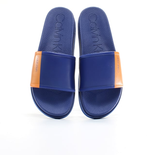 Calvin Klein Mackee Mens Blue Sliders
