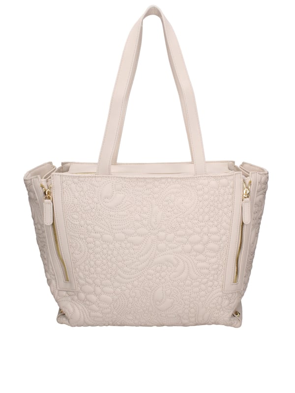 Bolso bandolera para mujer. El cierre es con cremallera. Los bolsillos internos son uno con cremallera y dos abiertos. Los bolsillos externos están ausentes. Falta la correa para el hombro. El mango es de ecopiel. Hay un compartimento interno. El material exterior es 100% Poliuretano. Internamente es 100% Poliéster. Medidas: 45x27x15 cm. Producto de moda