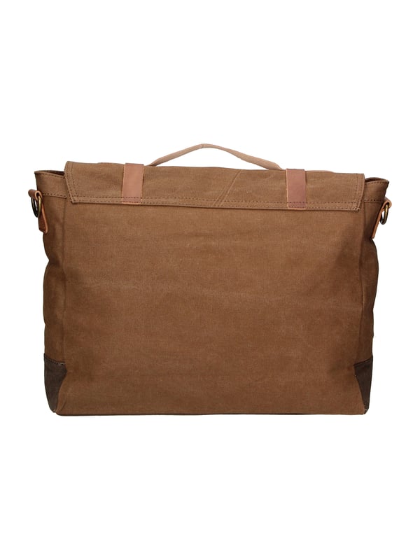Unisex schoudertas gemaakt van canvas en echt leer. Handgemaakt product