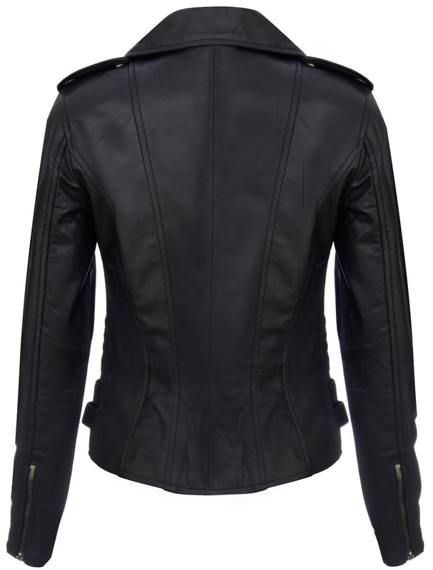 Introducing our best-selling double-breasted biker jacket, a true epitome of style and functionality. Crafted with precision, this jacket is designed to enhance your wardrobe with its sleek features and silhouette, ensuring you stand out effortlessly. Here's why it's a must-have:  
Distinctly Stylish: The jacket's sleek design creates a distinct and fashionable appearance that's perfect for any occasion.
 
Ample Storage: Featuring multiple zip pockets on the front, this jacket not only adds character but also provides extra storage for your essentials.
 
Flamboyant Details: The wide notched lapel and shoulder epaulettes add a touch of flamboyance, fastened down securely with press studs for a polished look.
 
Tailored Fit: Buckle tabs at the hips allow for a comfortable, tapered fit, accentuating your silhouette, complemented by the jacket's slim design. Color Variety: Available in a wide array of colors, you can choose the one that matches your personal style.  Crafted from 100% premium ultra-soft nappa leather and lined with a premium polyester blend, this jacket offers both luxury and comfort. With an off-centered YKK zip fastening, this jacket is as functional as it is stylish, making it a versatile addition to your wardrobe