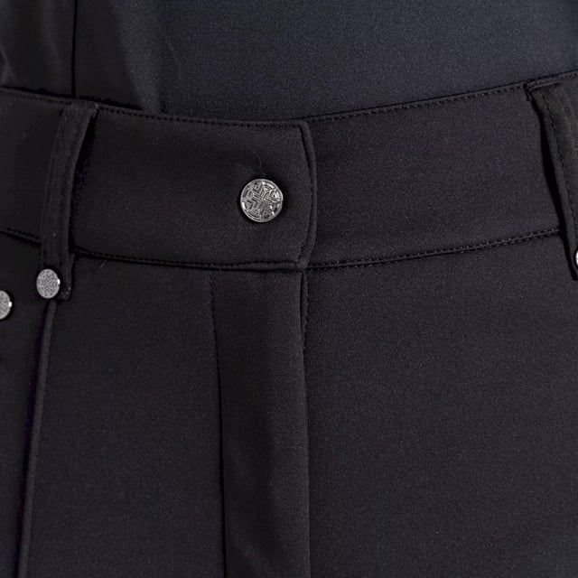 100% Polyester. Fabric: Softshell, Stretch. Waterproof Rating: 10000mm. 5000g/m¬≤/24hrs. Pockets: 2 Side Pockets, Zip. Belt Loops. Lining: Bonded Fleece, Soft. Fabric Technology: Breathable, Lightweight, Waterproof. Fastening: Button, Zip Fly. Sustainability: Made from Recycled Materials. Design: Plain. Fit: Shaped.
