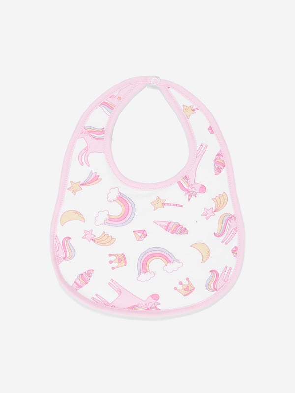 Introduce the chic yet charming Baby Girls Believe In Magic Bib in White from Magnolia Baby into your little one's ensemble. Tailored especially for your baby girls, this luxury item enhances her nursery moments with a dash of elegance. Noteworthy features include: Elegant Design: Featuring a magical-themed print, this white bib gives a trendy edge and unique style to your baby girl's wardrobe. Supreme Comfort: Crafted from premium fabrics, it provides an ultra-soft, comfy touch against your baby's delicate skin, ensuring comfort all day long. Upgrade your baby's look! Add flair to her everyday outfit with the Baby Girls Believe In Magic Bib. Order today and let her steal the spotlight with her exquisite style!