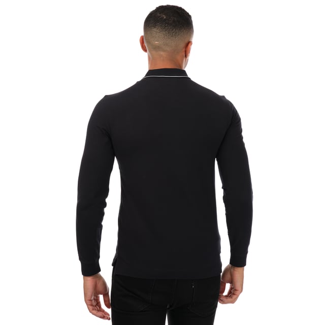 Men s C.P. Company Stretch Piquet Slim Polo Shirt in Navy