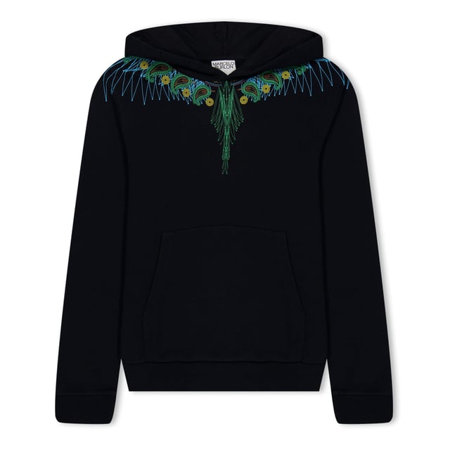 Boy's Marcelo Burlon Juniors Bandana Wings Hoodie in Black
