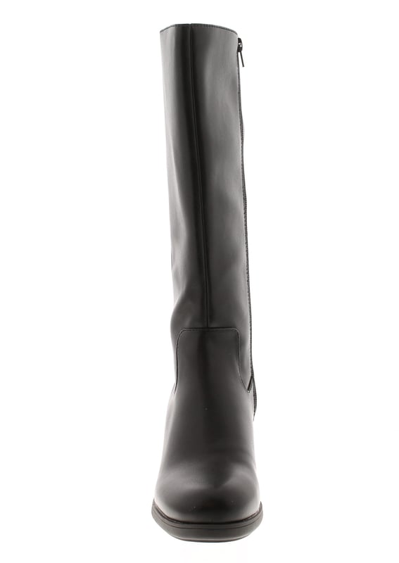 Botas stanley Rocket Dog negras para mujer, confeccionadas en sintético y suela sintética. Características: cremallera interior, totalmente forrado, elástico en la parte superior, altura del tacón de 6 cm y plantilla de espuma afelpada.
