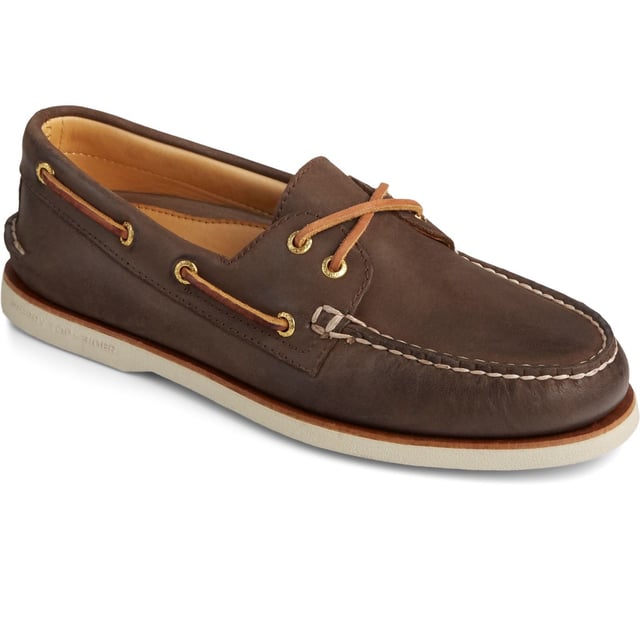 The Authentic Original, elevated to the Gold Cup standard with soft lambskin linings, rich leather uppers, 18k gold-plated eyelets, and a classic leather welt construction for durability.