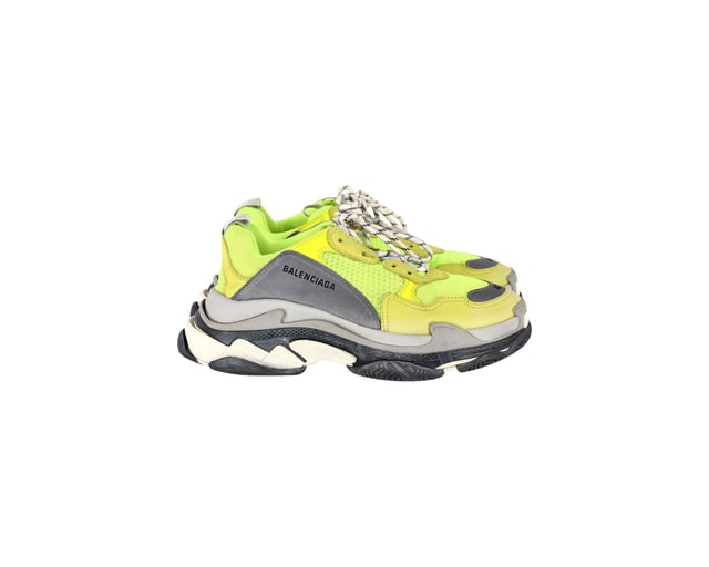 Balenciaga Triple S Sneakers in Fluorescent Green Polyester