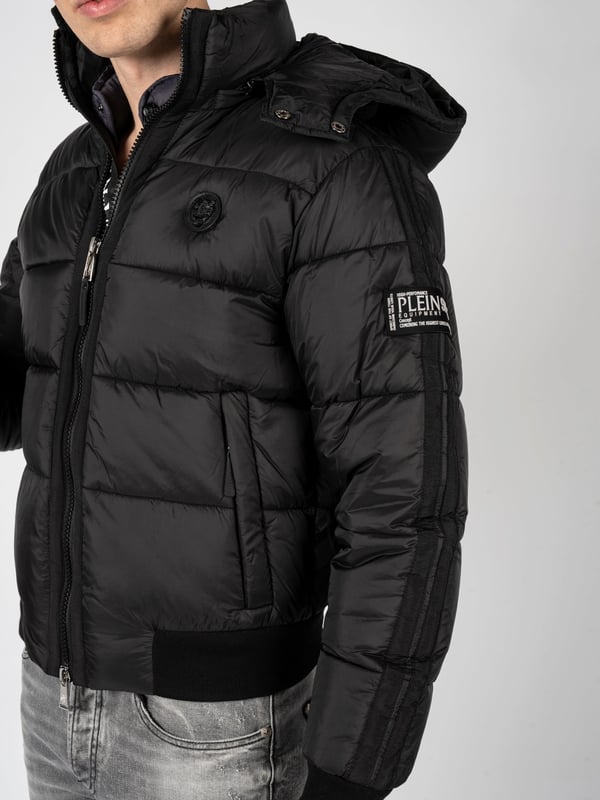 Plein Sport Padded Taped Sleeve Black Jacket