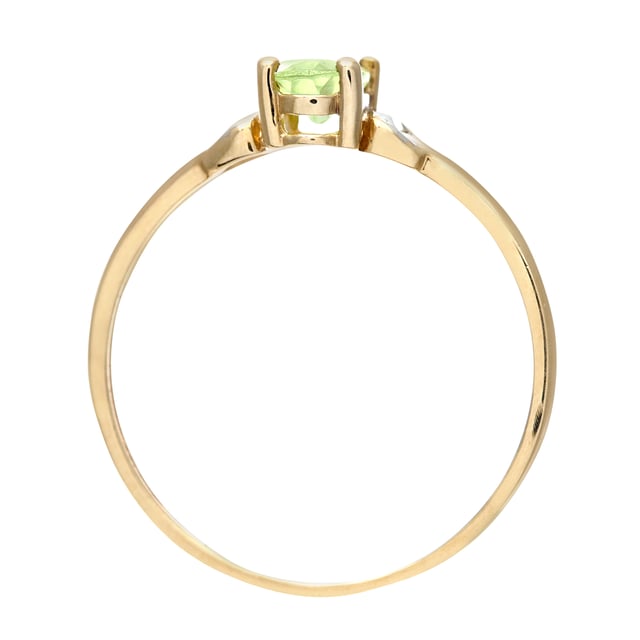 9K (375) Yellow & White Gold: 0.85gr; # Peridot: 0.56ct