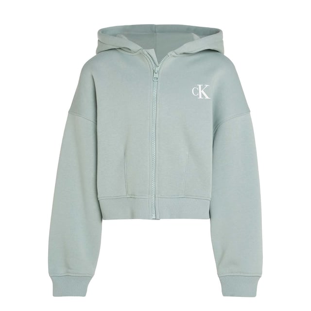 inchZip hoodie from Calvin Klein Jeans. This classic zip-up hoodie is a cool statement of your casual look.Highlights• Transitional cottonMaterial Composition• Main composition: transitional cotton - in-conversion (64%)  recycled polyester (36%)Sustainability Certification • Organic Content StandardCare instruction Machine Washable at 30°C  gentle cycleWash & dry inside outLow heat ironArticle Code: IG0IG02746PCY inch