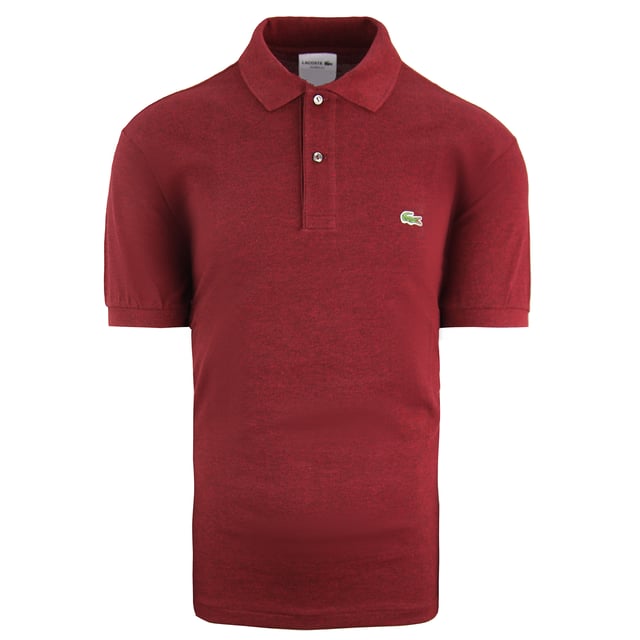 Lacoste Classic Fit Short Sleeve Mens Burgundy Cotton Polo Shirt L1264 EUP