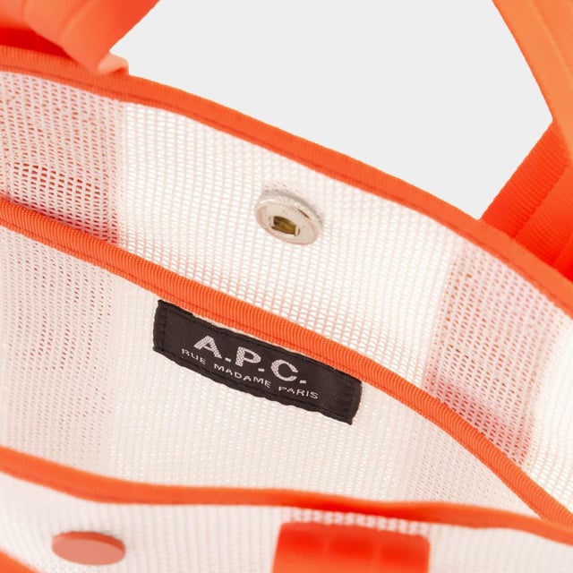【関税込み】Louise Small Shopper Bag - A.P.C. - Pvc - Orange Apc Louise Small Shopper Bag - A.P.C. - Pvc - Orange Plastic