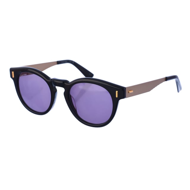 Sunglasses with acetate frame.
 Circular shape.
 Metal temples with embossed details and acetate finish.
 100% UV Protection.
 Anti-reflective lenses.
 Includes: All our products are sent inside their original box, with certificates of authenticity and warranty.
 Measures: Lens height: 50 mm. Lens width: 50 mm. Bridge: 21 mm. Temples: 150 mm.
 Composition: Acetate and Metal
 Care:
Cleaning and maintenance:
 - Clean the glass with water and soap (neutral).
 - Do not use dirty or abrasive cloths, which may alter the characteristics of the filters.
 - Only use original accessories and spare parts.