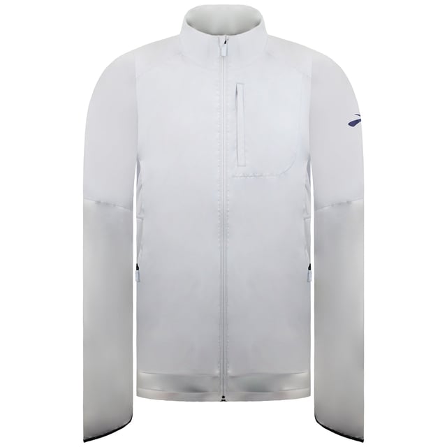 The Brooks Fusion Hybrid Running Jacket combines cutting-edge performance with modern design, perfect for runners who demand both comfort and style in varying weather conditions. This lightweight and versatile jacket ensures protection from the elements without compromising on breathability, making it a must-have for outdoor activities.

Key Features:
Manufacturer Colour:

Stone

Hybrid Construction:

Combines windproof and water-resistant panels with stretch-knit fabric for optimal protection and mobility.


Weather-Resistant Performance:

Durable water-repellent (DWR) finish repels light rain and moisture.Windproof zones shield against chilly gusts during runs.


Lightweight Insulation:

Strategically placed insulation provides warmth without adding bulk, ensuring freedom of movement.


Breathable Design:

Ventilated panels and moisture-wicking material keep you dry and comfortable during high-intensity activities.


Functional Fit:

Athletic cut with ergonomic seams allows for a full range of motion.Elasticized cuffs and hem provide a snug fit that locks out the cold.


Convenient Storage:

Zippered side pockets and a hidden internal pocket for secure storage of essentials like keys, cards, or gels.


Reflective Details:

Strategically placed reflective accents enhance visibility during low-light conditions for added safety.


Stylish Design:

Sleek white colorway with subtle detailing for a clean, modern aesthetic that transitions seamlessly from workout to casual wear.



Whether you're hitting the trails or running through the city, the Brooks Fusion Men's White Hybrid Running Jacket is your perfect partner for staying comfortable and focused.
