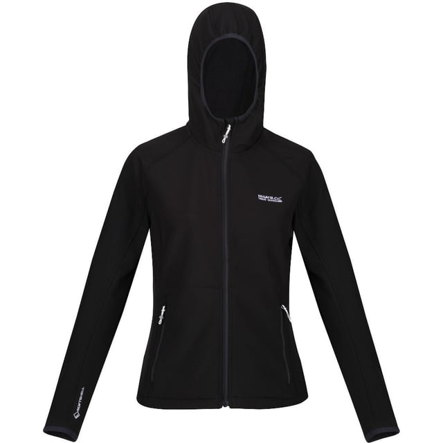 Warm backed woven stretch Softshell fabric - 96% Polyester / 4% Elastane. Durable water repellent finish. Wind resistant. Grown on hood. 2 zipped lower pockets. Stretch binding to hood and cuffs. Adjustable shockcord. Adjustable shockcord hem.