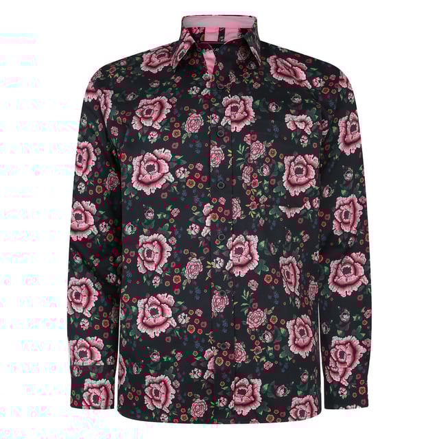Our Kam Men's printed shirt is a perfect blend of comfort, and style shirt for your wardrobe. Made from 100% cotton, these plus size shirts prioritize both breathability and durability providing a soft and comfortable feel. The long sleeves offer a classic look and the shirt available in various prints, including bird print, feather print, record print, and rose print allowing you to express your unique style. The premium stretch in the fabric ensures ease of movement, making these big and tall shirts ideal for both casual and semi-formal settings. Pair these mens shirts with your favourite jeans, trousers, or shorts to create a versatile and fashion-forward ensemble.