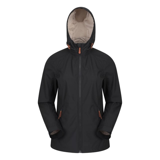 Material: 100% Polyester. Tyg: Softshell. Design: Slät. Tygteknologi: Andningsbart, Slitstarkt, DWR-finish, Lätt, Vattenavvisande, Vattenavvisande. Manschett: Justerbar, krok och ögla. Halsringning: Huva. Ärmtyp: Långärmad. Funktioner på huva: Justerbar, knäppbar justering. Fickor: 2 sidofickor, dragkedja. Fästning: Hel dragkedja.