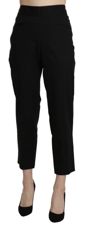 Brand: BENCIVENGA
  Condition: Brand new with tags
  Authenticity: 100% Authentic
  Model: High Waist Straight Cropped
  Color: Black
  Material: Cotton
  Closure: Zipper
  Details: Logo
  Origin: Made in Italy
Material: Cotton
