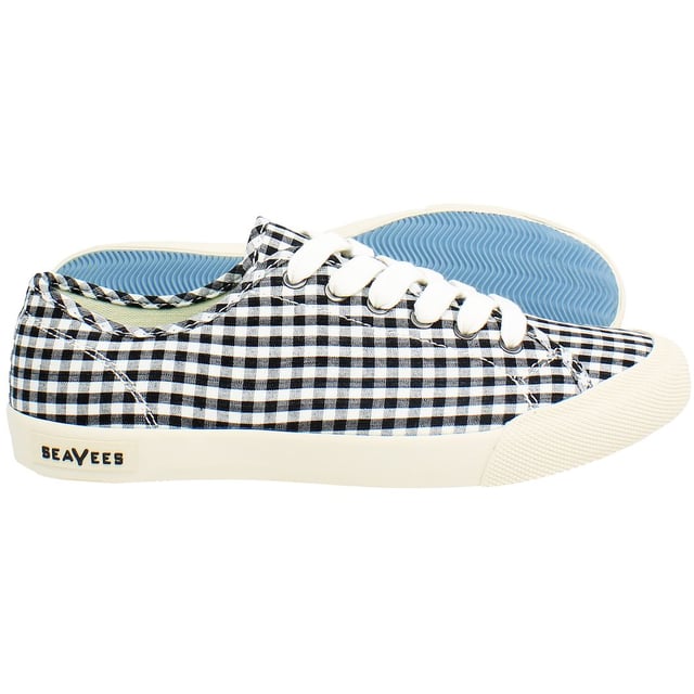 Seavees Monterey Americana Lace-Up Tacones de Lona Negra para Mujeres MONTEREY_AMERICANA_AW_BLACK